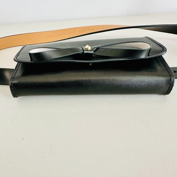 KATE SPADE NEW YORK SMOOTH LEATHER BELT BAG WITH BOW AND LOGO BLACK L/XL main image 5